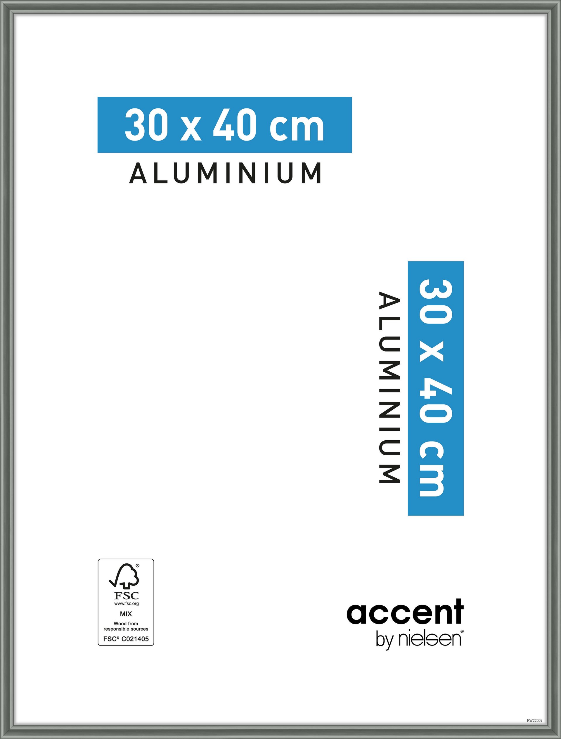 Silber 60x80 cm Accent Aluminium Bilderrahmen Accent 