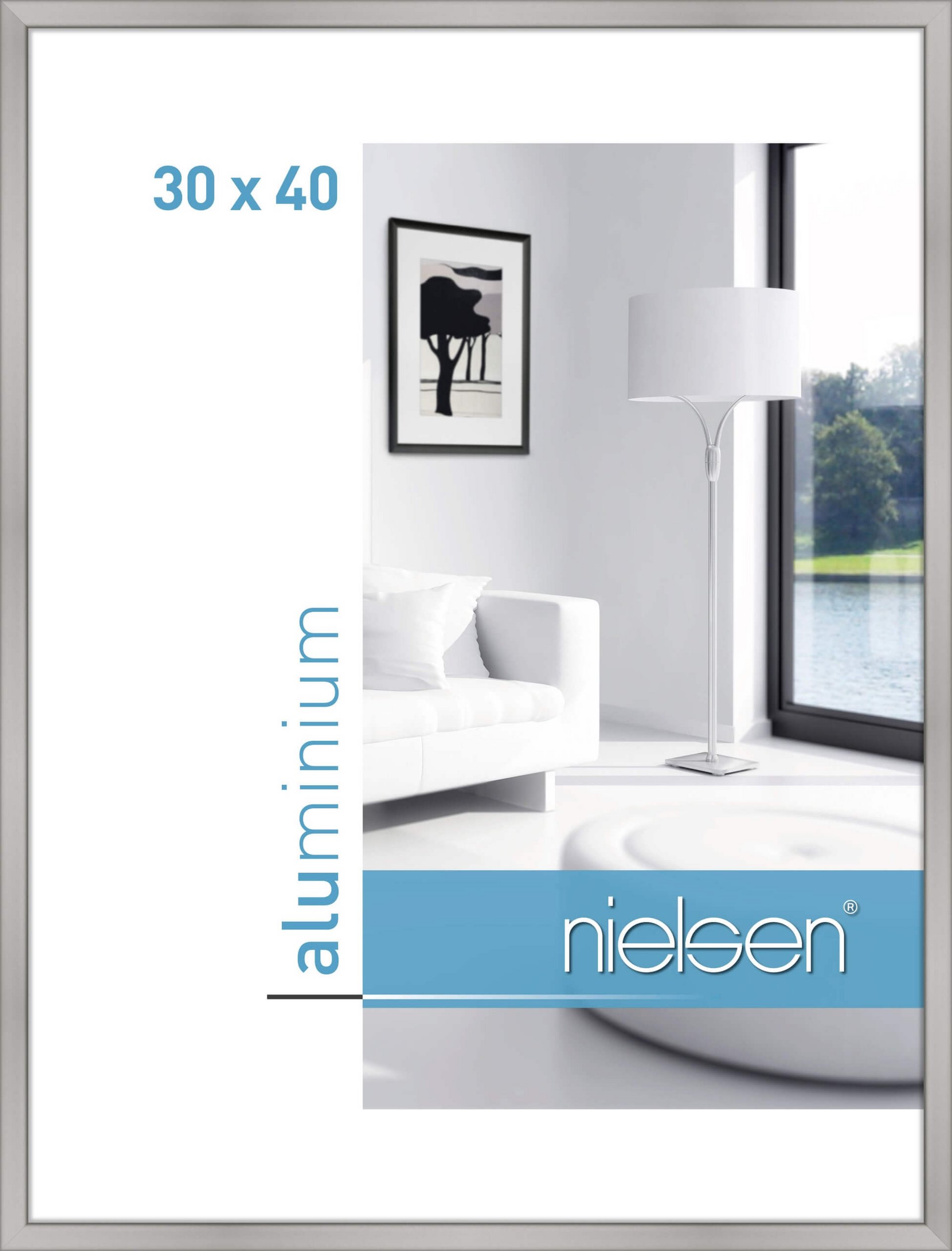 Nielsen Aluminium Bilderrahmen Alpha TCSC 20x30 cm silber matt